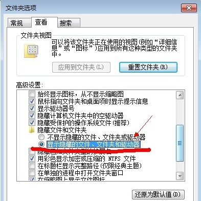 隱藏文件顯示